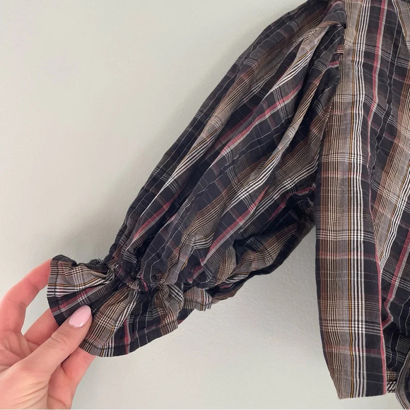 Stone Cold Fox Plaid Tie Crop Top 2 - Picture 2 of 8